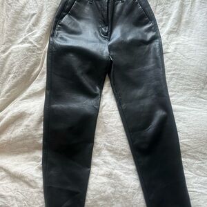 Aritzia Babaton Vegan Leather High Waisted Pant